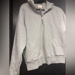 Vuori Men's Light Gray Zip-Up Sweater